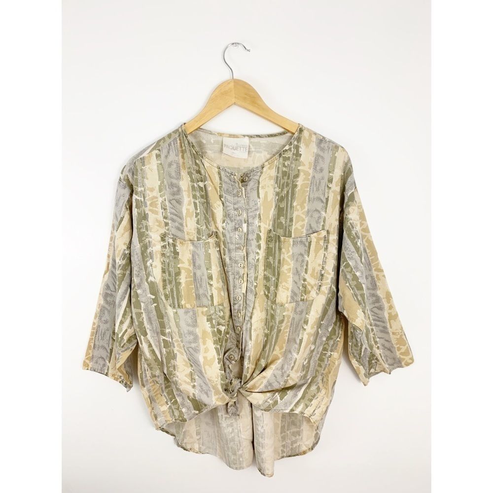 Vintage Alfred Paquette Striped Button Up Shirt